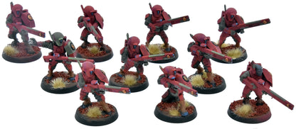 TAU EMPIRE 10 Fire Warriors #11 WELL PAINTED Warhammer 40K