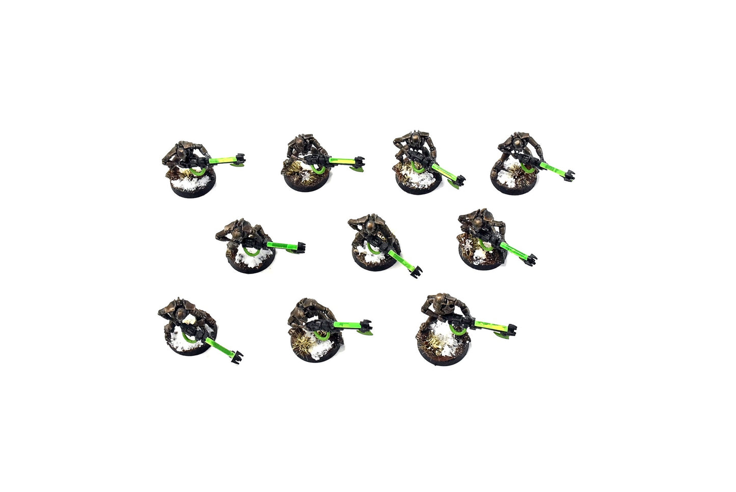NECRONS 10 NECRON Warriors #1 WELL PAINTED Warhammer 40k