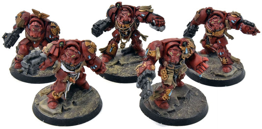 BLOOD ANGELS 5 Terminator Squad #2 WELL PAINTED Warhammer 40K