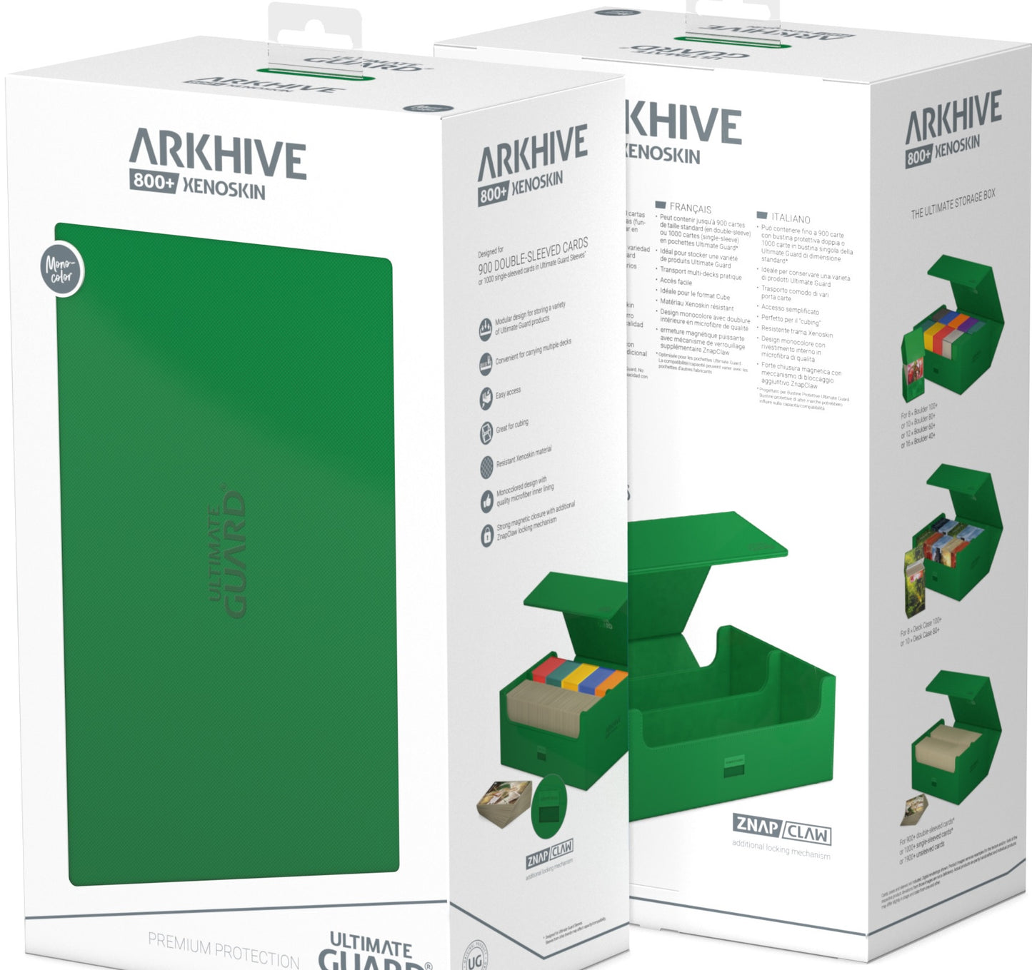 Ultimate Guard Deck Case Arkhive 800+ Monocolor Green