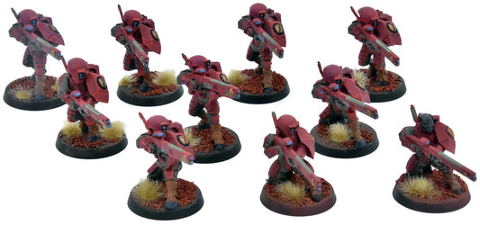TAU EMPIRE 10 Fire Warriors #13 WELL PAINTED Warhammer 40K