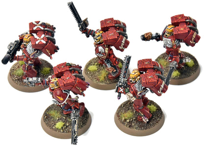 BLOOD ANGELS 5 Vanguard Veteran Squad #13 PRO PAINTED Warhammer 40K