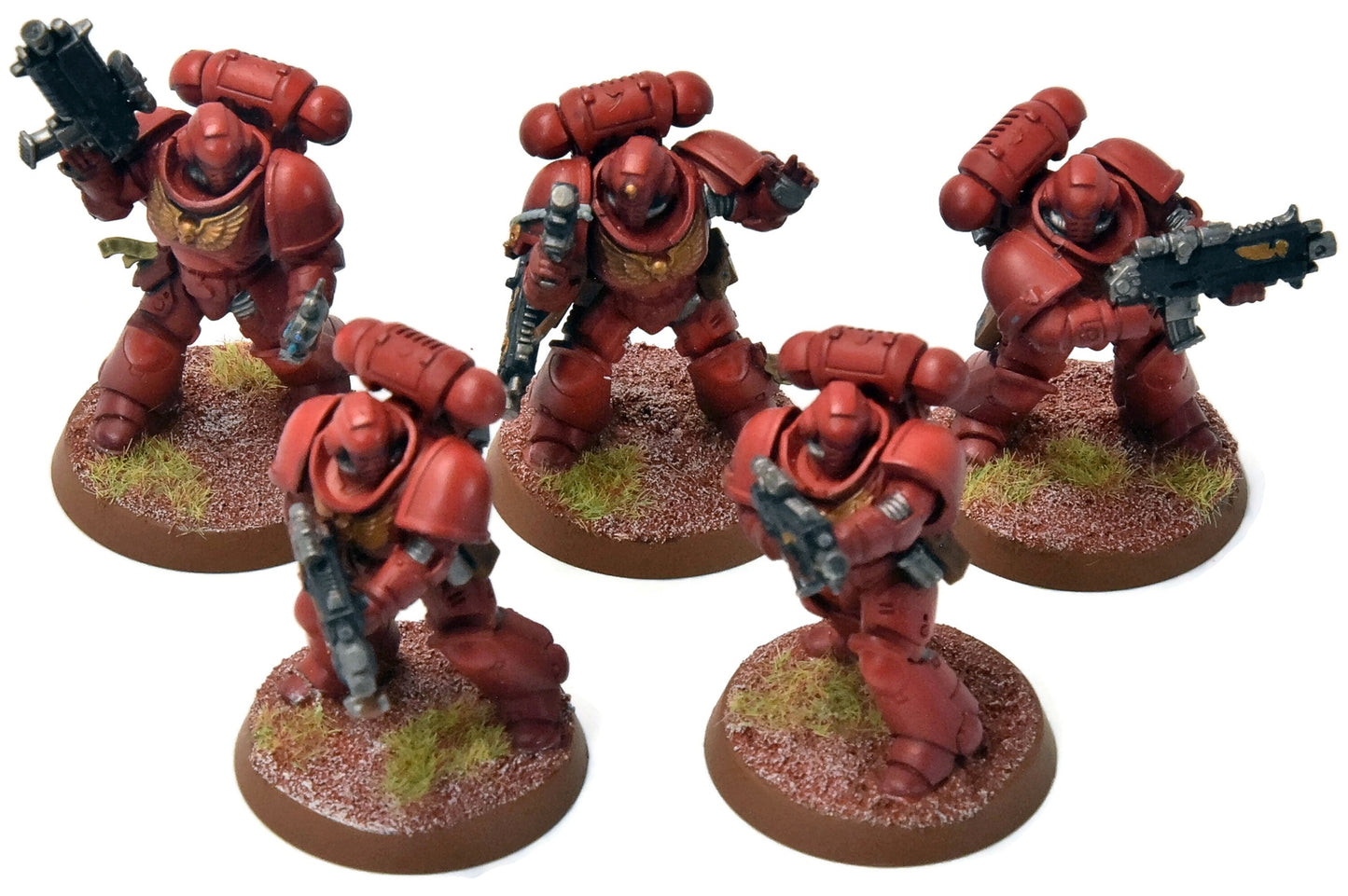 BLOOD ANGELS 5 Primaris Intercessors #3 WELL PAINTED Warhammer 40K