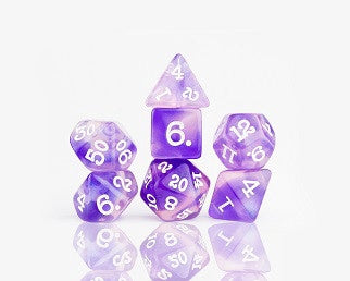 Sirius Dice Opal Glaze Purple Glaze 7-die Set