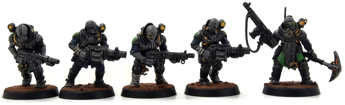 GENESTEALER CULTS 10 Neophyte Hybrids with Mortar #1 WELL PAINTED Warhammer 40K