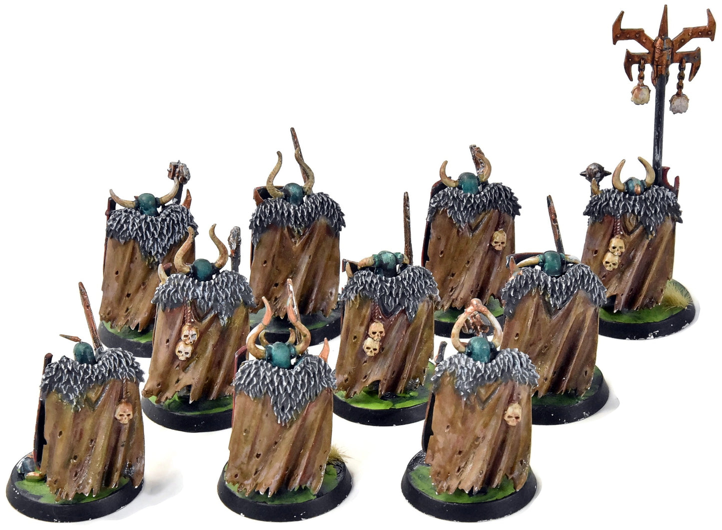 SLAVES TO DARKNESS 10 Chaos Warrior Regiment #2 Sigmar WELL PAINTED