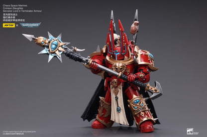 Crimson Slaughter Sorcerer Lord in Terminator Armour Chaos Space Marines Joy Toy