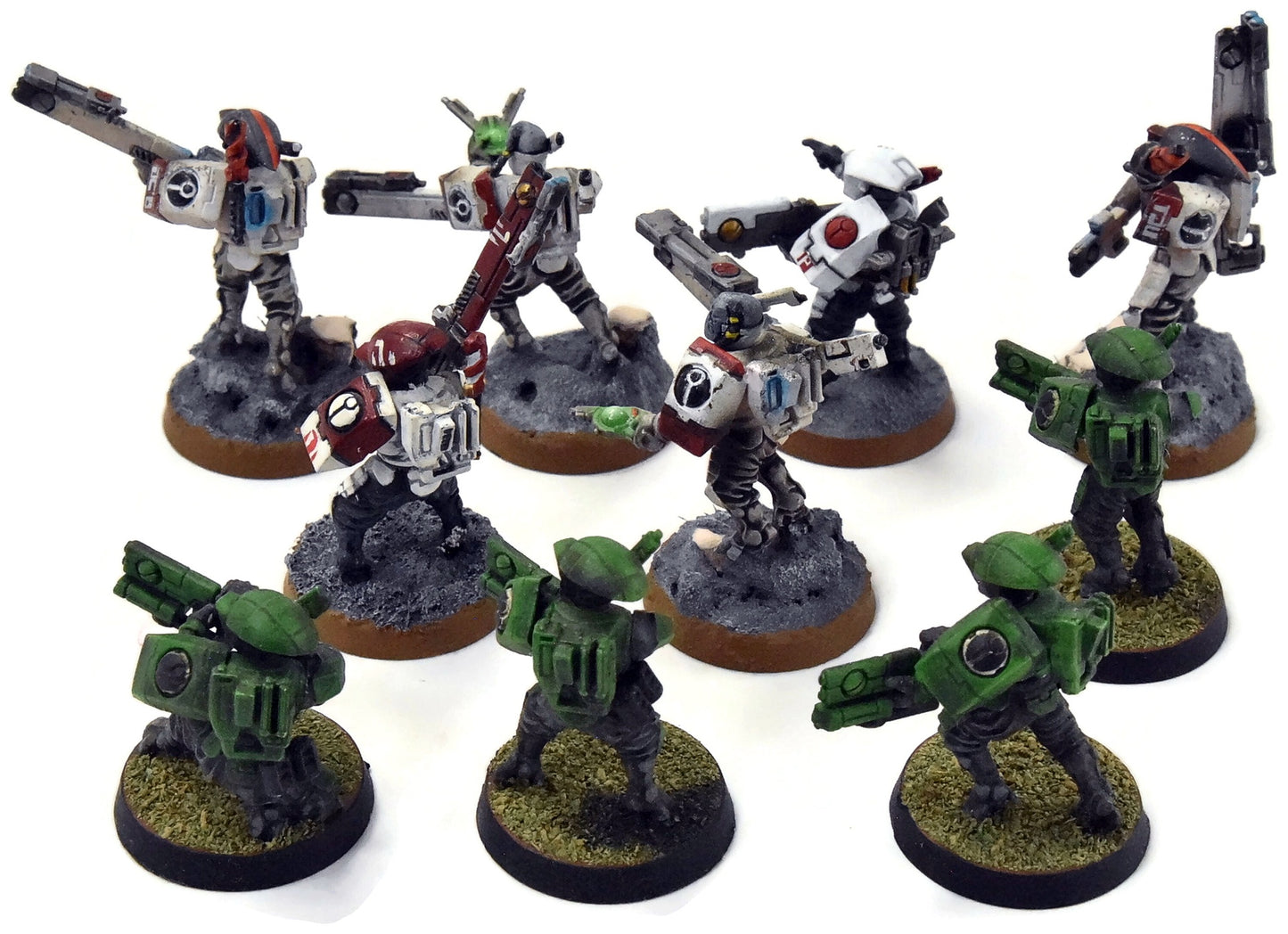 TAU EMPIRE 10 Fire Warriors #8 MIX PAINT Warhammer 40K