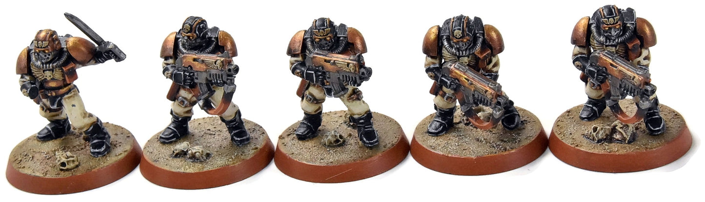 SPACE MARINES 5 Scouts #2 PRO PAINTED Warhammer 40K Alternate heads