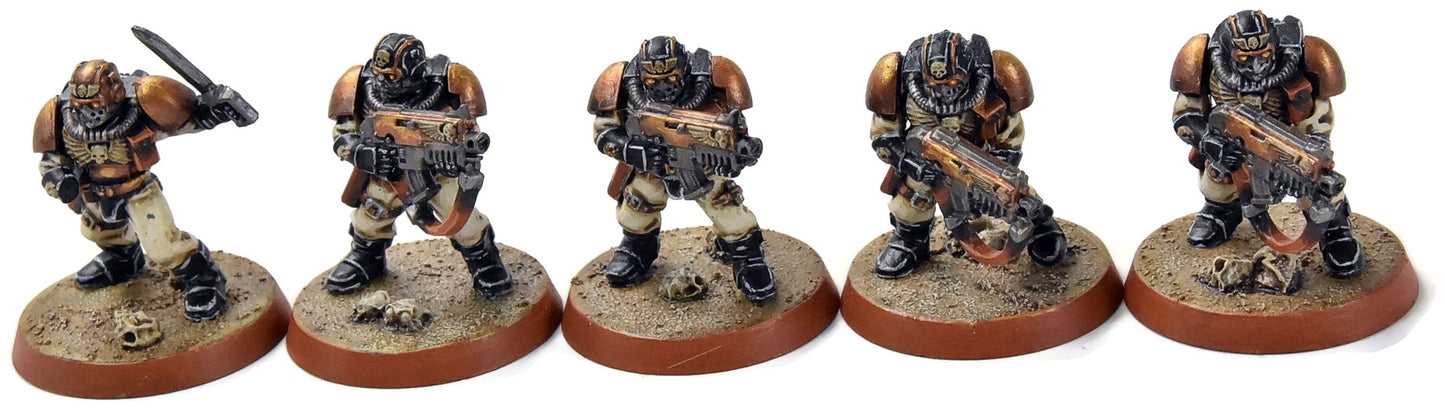 SPACE MARINES 5 Scouts #2 PRO PAINTED Warhammer 40K Alternate heads