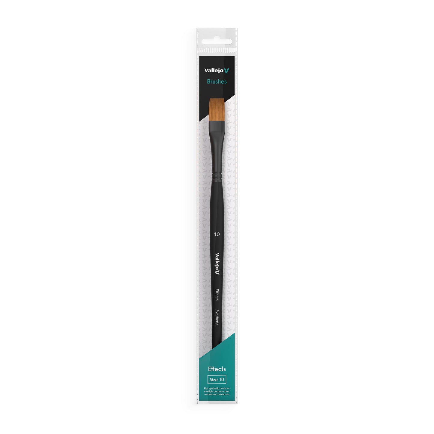 Vallejo - Flat Rectangular Synthetic Brush No. 10(6 (VAL-B04010)