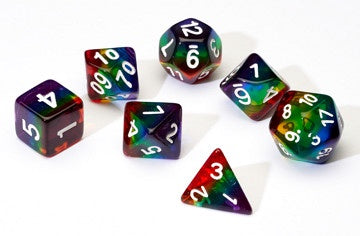 Sirius Dice Translucent Rainbow Resin 7-die Set