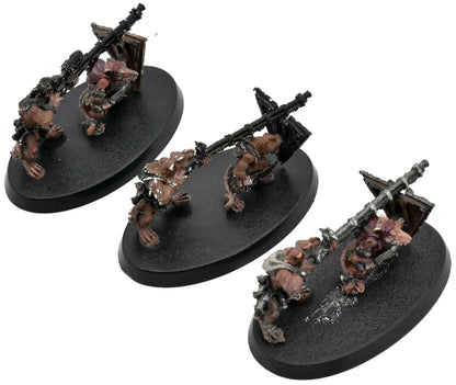 SKAVEN 3 Warplock Jezzails #2 METAL Warhammer Fantasy