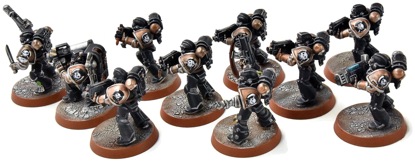 SPACE MARINES 10 Tactical Marines Squad #4 PRO PAINTED Warhammer 40K