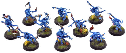 DISCIPLES OF TZEENTCH 10 Blue Horrors #1 COMMISSION PRO PAINTED Warhammer Sigmar 0133