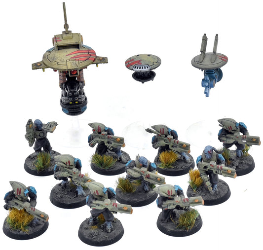 TAU EMPIRE 13 Pathfinder Team With Drones #1 WELL PAINTED Warhammer 40K