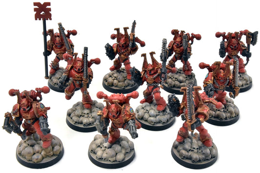 CHAOS SPACE MARINES 10 Khorne Berzerkers OOP #4 Warhammer 40K World Eaters