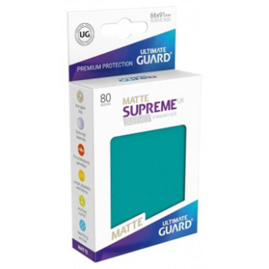 Ultimate Guard Sleeves Supreme Ux Matte Petrol Blue 80Ct