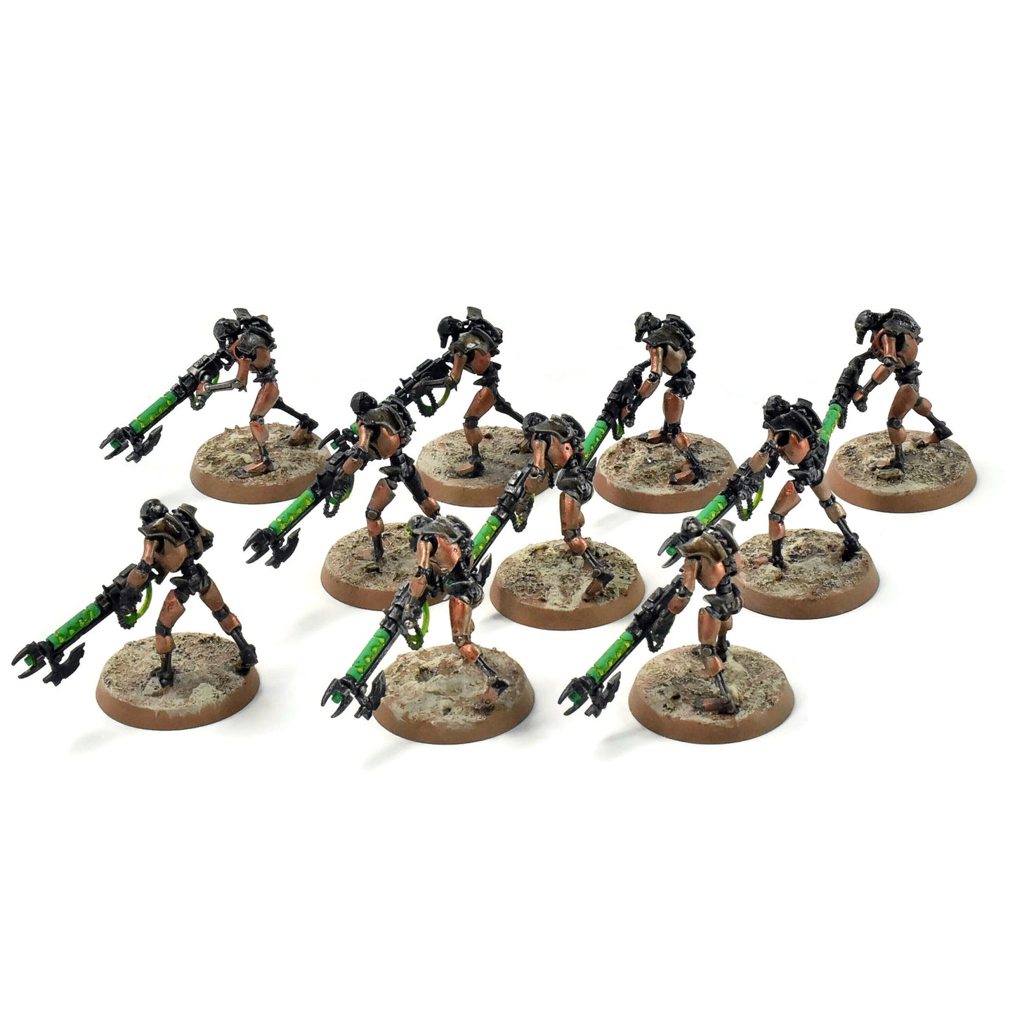 NECRONS 10 Warriors #2 WELL PAINTED Warhammer 40K