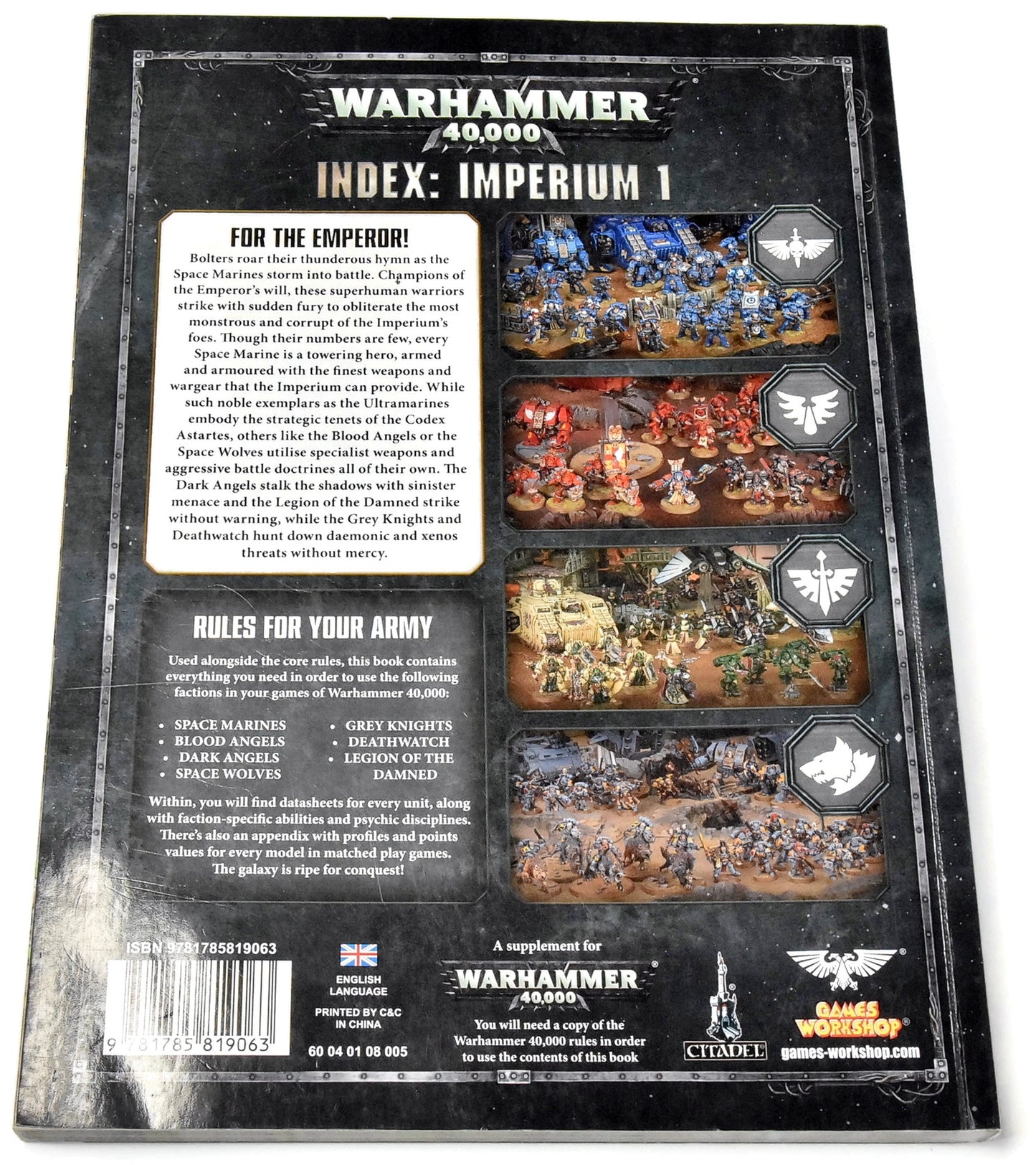 WARHAMMER Index Imperium 1 Used Good Condition Warhammer 40K