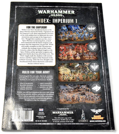 WARHAMMER Index Imperium 1 Used Good Condition Warhammer 40K