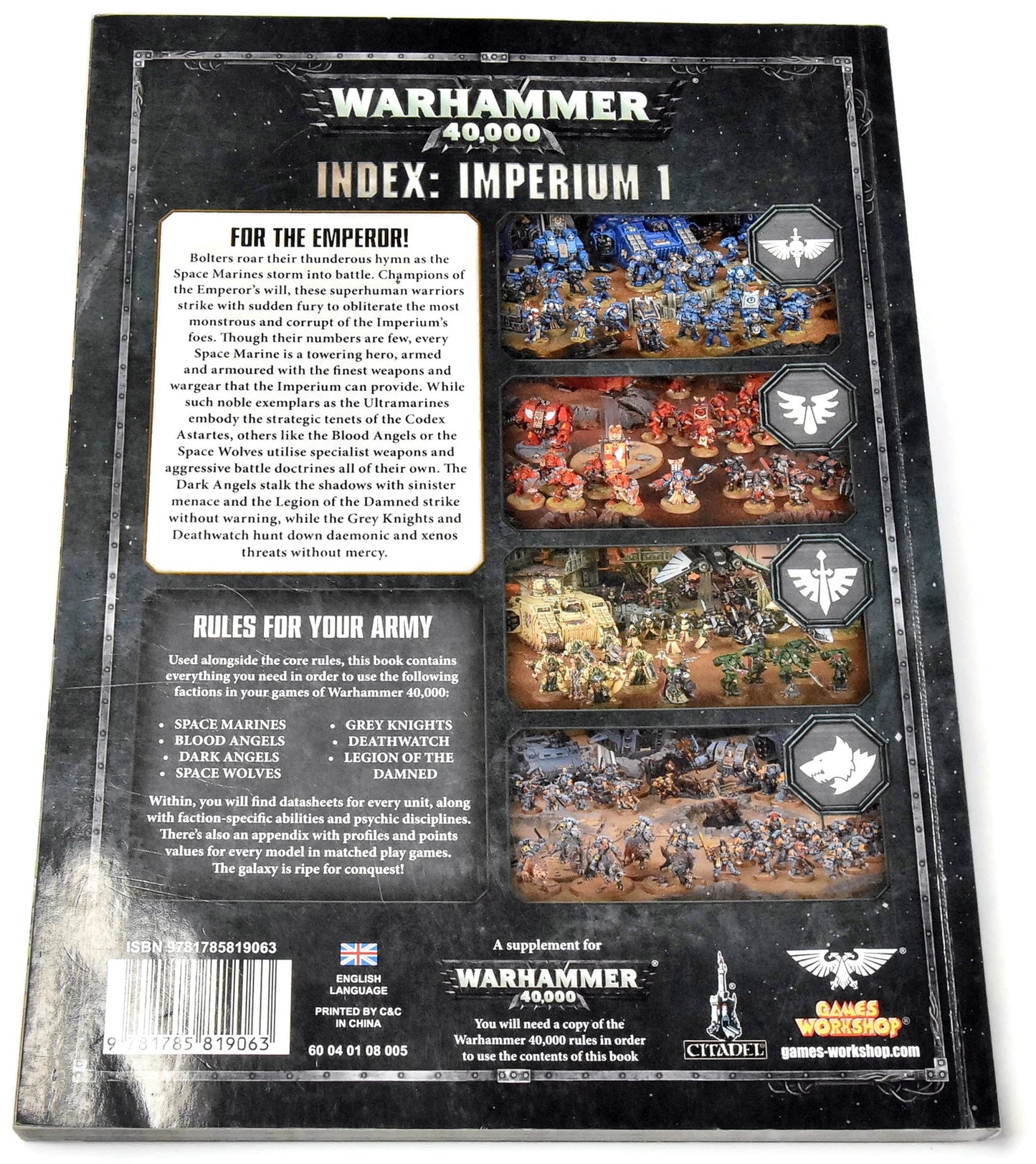 WARHAMMER Index Imperium 1 Used Good Condition Warhammer 40K