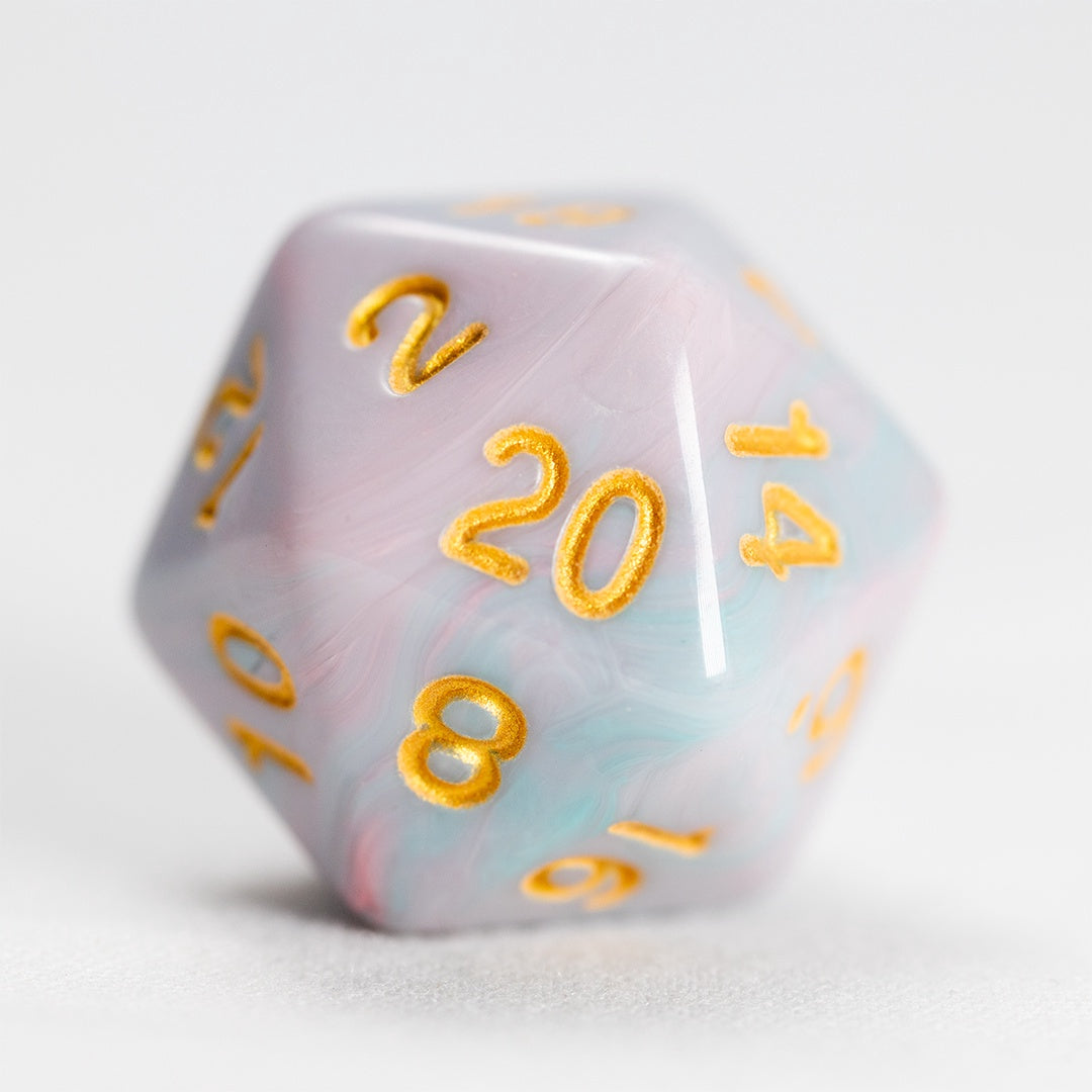 Sirius Dice Polyhedral Pink Unicorn 7-die Set