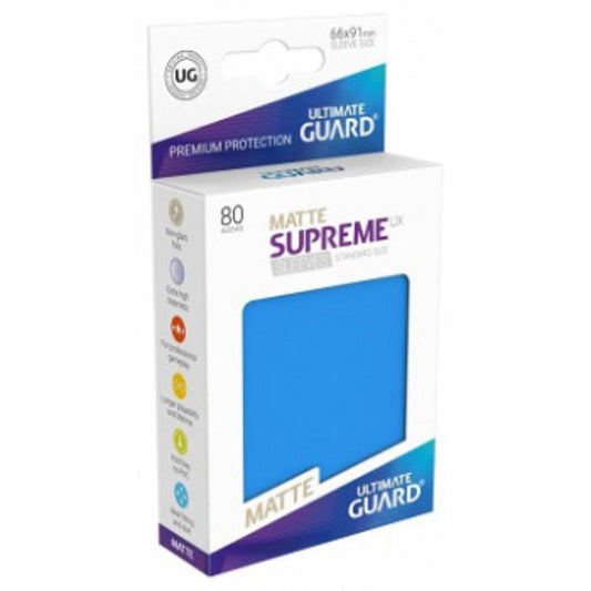 Ultimate Guard Sleeves Supreme Ux Matte Lt Blue 80Ct
