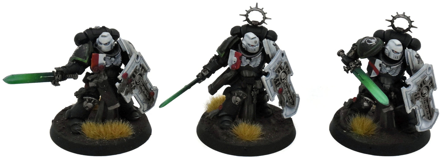 SPACE MARINES 3 Bladeguard Veterans #1 WELL PAINTED Warhammer 40K