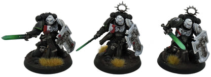SPACE MARINES 3 Bladeguard Veterans #1 WELL PAINTED Warhammer 40K