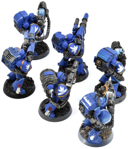 SPACE MARINES 6 Devastators #1 WELL PAINTED Warhammer 40K 0271