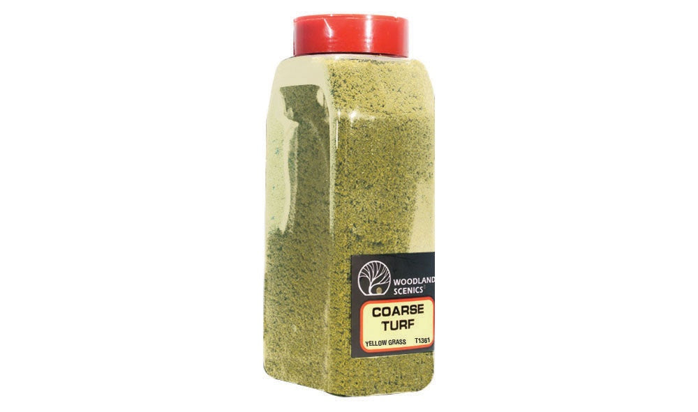 Woodland Scenics Shaker Turf - Coarse yellow Grass (32 Oz) T1361