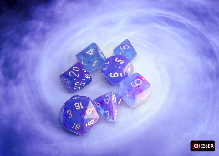 Nebula 7-die Set Aura/white Luminary
