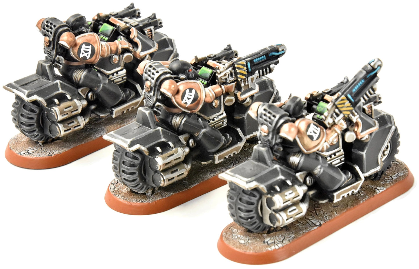 SPACE MARINES 3 Bikers #1 PRO PAINTED Warhammer 40K 9500