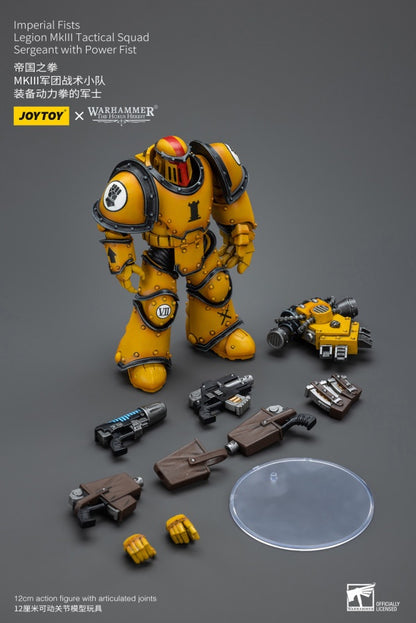 Legion MkIII Tactical Squad Sergeant with Power Fist Imperial Fists Joy Toy