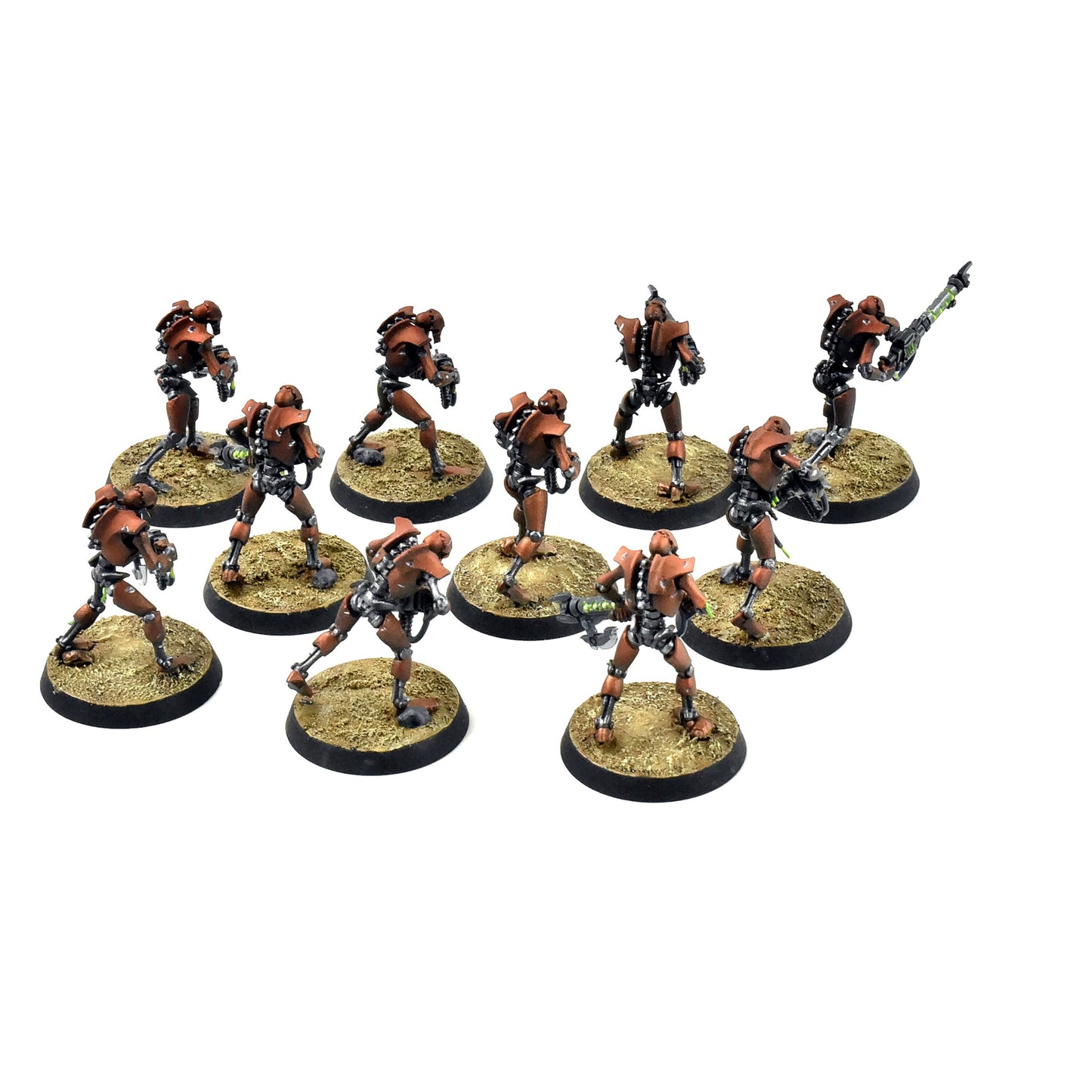 NECRONS 10 Warriors #2 WELL PAINTED Warhammer 40K 3664