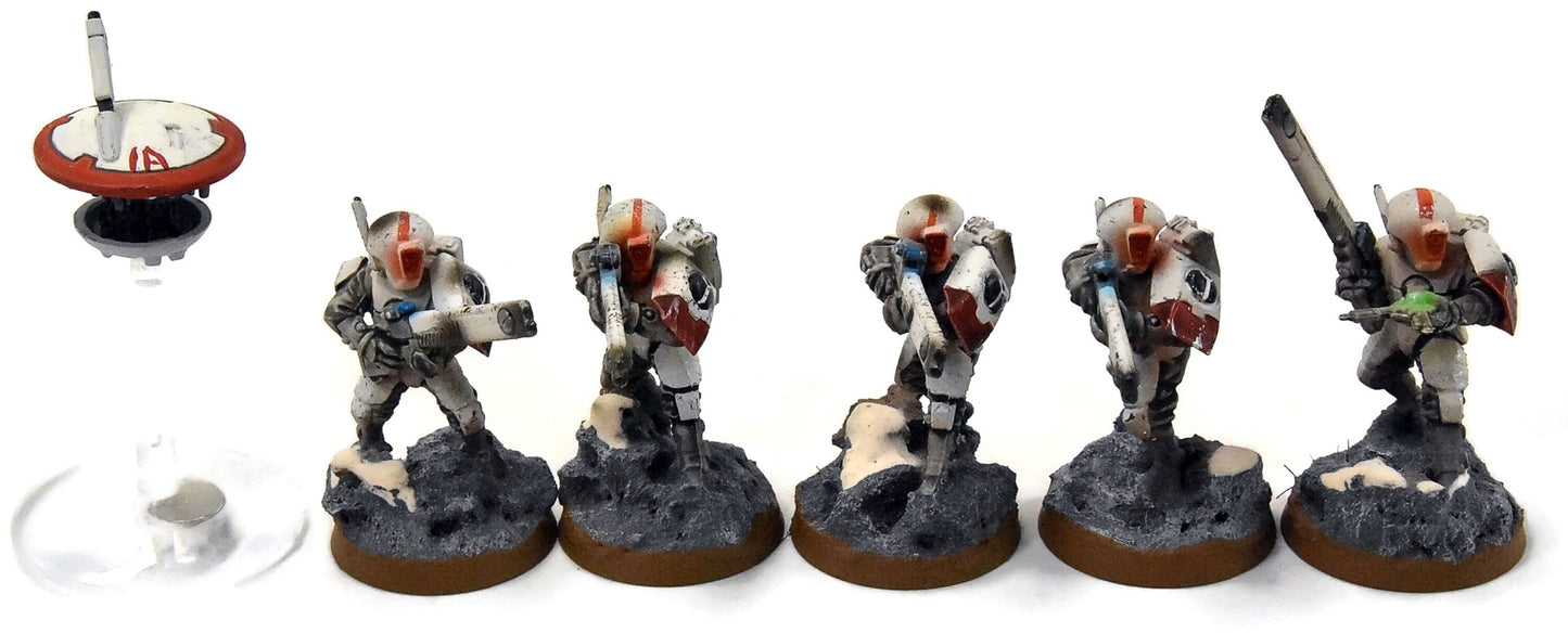 TAU EMPIRE 10 Fire Warriors #4 WELL PAINTED Warhammer 40K