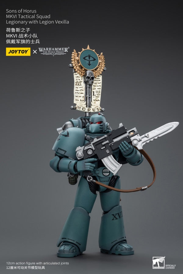 MKVI Tactical Squad Legionary with Legion Vexilla Sons of Horus Joy Toy