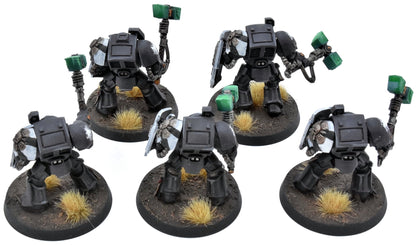 SPACE MARINES 5 Terminator Assault Squad #1 WELL PAINTED 40K Raven Guard
