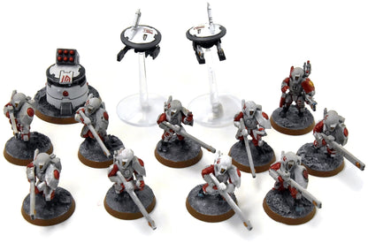 TAU EMPIRE 10 Fire Warriors #3 WELL PAINTED Warhammer 40K