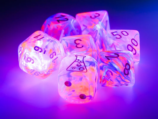 Nebula 7-die Set Black Light Special/white W/bonus