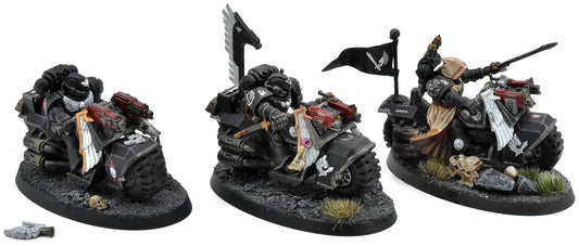 DARK ANGELS 3 Ravenwing Bike Squadron #1 WELL PAINTED Warhammer 40K
