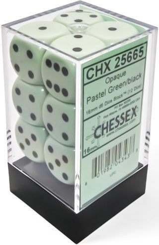 Opaque 12d6 Pastel Green/black 16mm