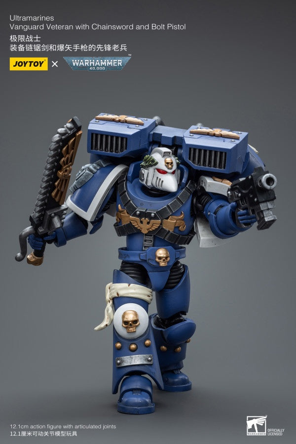 Vanguard Veteran with Chainsword and Bolt Pistol Ultramarines Joy Toy