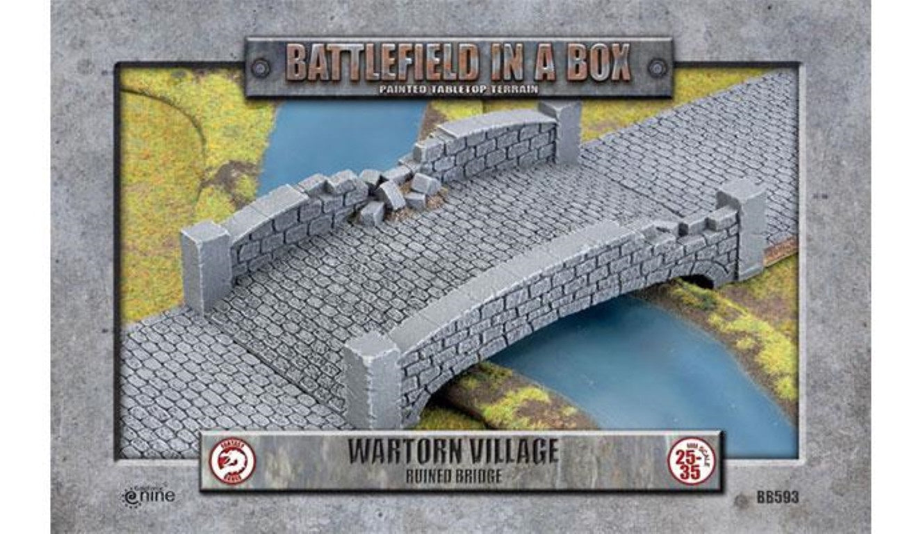 Battlefield in a Box -Wartorn Village Ruin Bridge