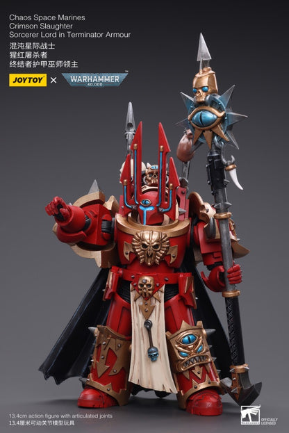 Crimson Slaughter Sorcerer Lord in Terminator Armour Chaos Space Marines Joy Toy