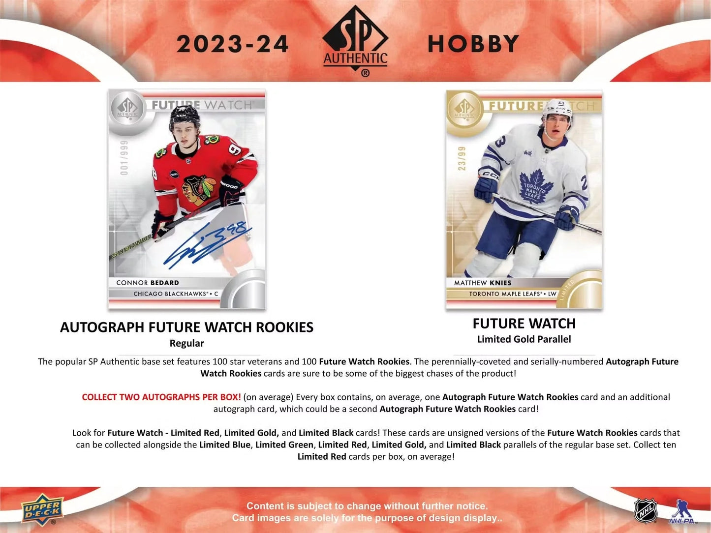 Upper Deck SP Authentic Hockey 23/24 Hobby Box