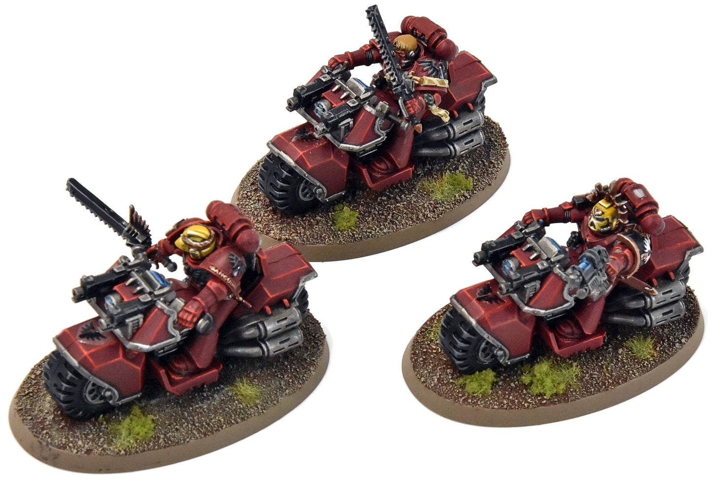 BLOOD ANGELS 3 Scout Bike #1 WELL PAINTED Warhammer 40K Bikes