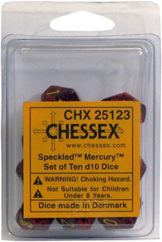 Speckled 10 * D10 Mercury Chessex Dice (CHX25123)