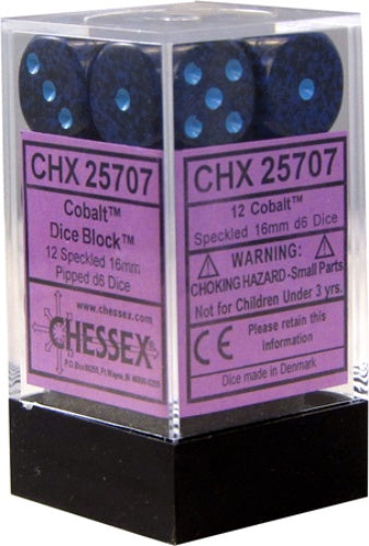 Speckled 12 * D6 Blue Stars 16mm Chessex Dice (CHX25738)